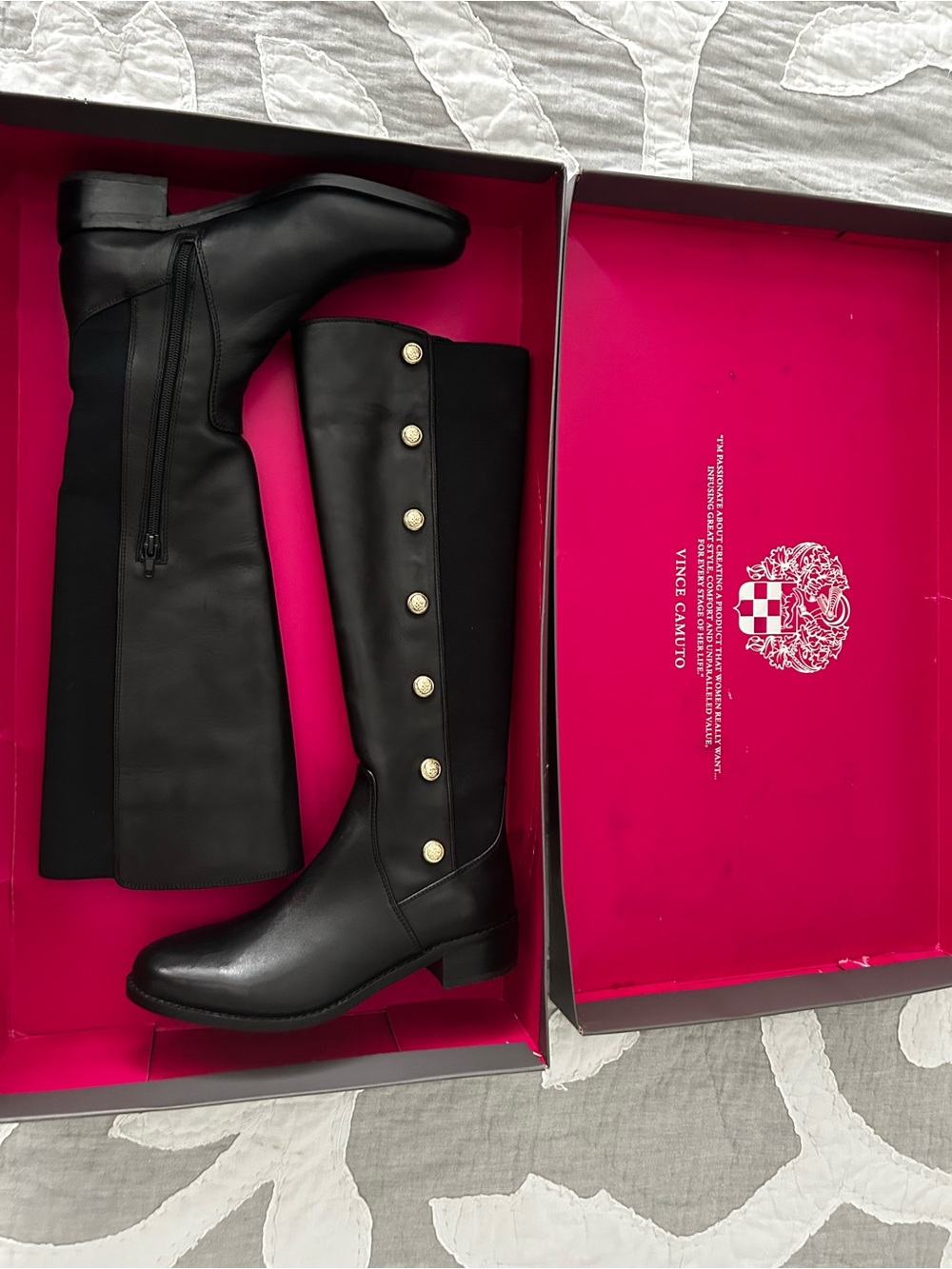 Vince Camuto Black Over-the-Knee Boots